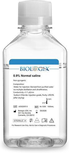 0.9% Normal Saline Solution, 1000ml 0.1um Filtration Sterilized SPSS Buffer for Lab Use, DNase/RNase/Protease/Pyrogen Free, Ready-to-Use, 1000ml/Bottle in Saudi Arabia