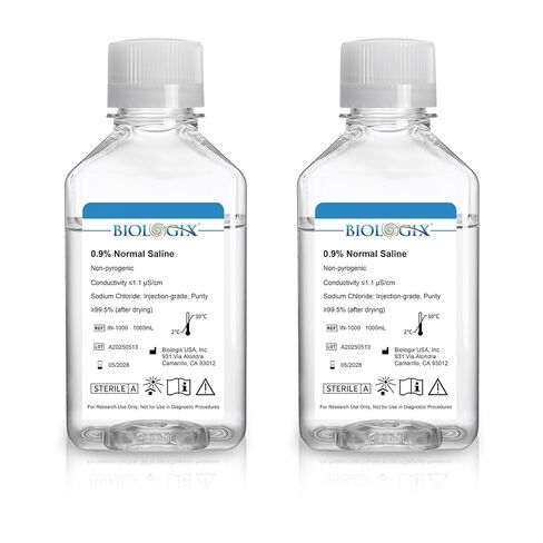 0.9% Normal Saline Solution, 1000ml 0.1um Filtration Sterilized SPSS Buffer for Lab Use, DNase/RNase/Protease/Pyrogen Free, Ready-to-Use, 1000ml/Bottle in Saudi Arabia