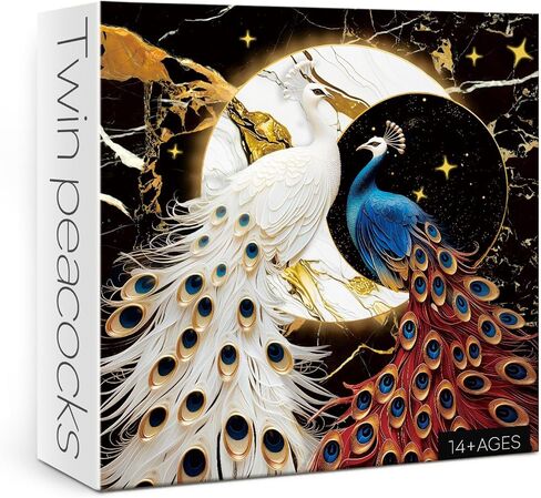 ألغاز الطاووس السحرية للبالغين 1000 قطعة ، ألغاز بانورامات جوهرة حيوانات خيالية ، لغز طاووس جميل الغموض in Kuwait