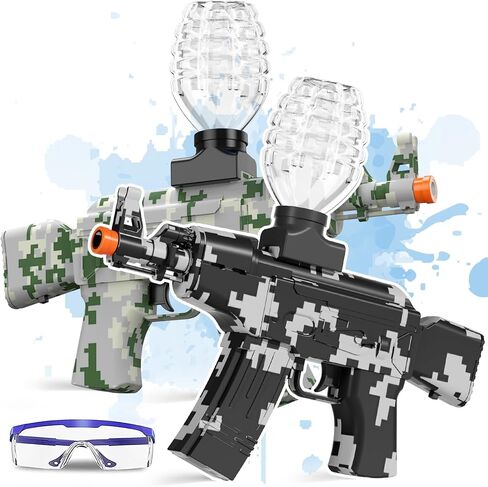 2 Pack Splat Gun Electric Toys Gun with Gel Ball Blaster,AKM-47 Splatter Ball Gun for Outdoor Activities-Fighting Shooting Team Game, Ages 15+(Double Gel Guns) in Saudi Arabia