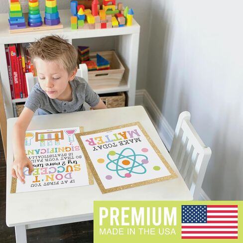 Hadley Designs 6 Science Posters for Classroom Decor – Inspirational and Fun Science Classroom Decor for Elementary & Middle School, Boho Motivational Wall Art in Saudi Arabia