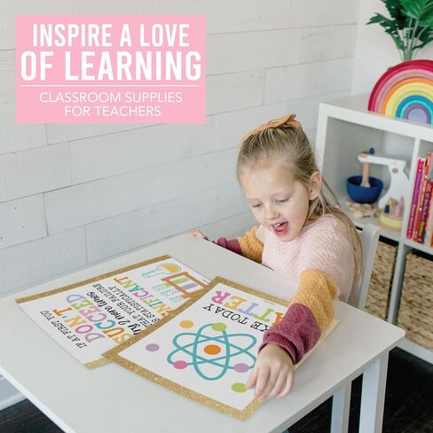 Hadley Designs 6 Science Posters for Classroom Decor – Inspirational and Fun Science Classroom Decor for Elementary & Middle School, Boho Motivational Wall Art in Saudi Arabia