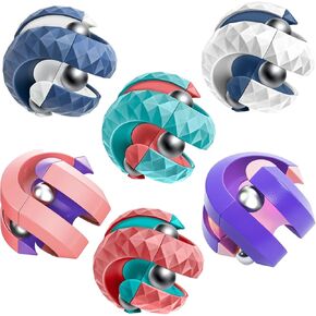 4PCS Gear Ball 3D Printed Spin Ball or Cube Fidget Toy, 2.6 Inch Gear Sphere Fidget Toy,Fidget Gear Sphere Toy for Stress and Anxiety Relief, Gear Sphere Desk Toy for Adults & Kids in Kuwait