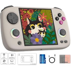 RG CubeXX Retro Handheld Game Console , 3.95 Inch IPS Screen Linux System Built-in 64G TF Card Support TV Output (WH-New) in Kuwait