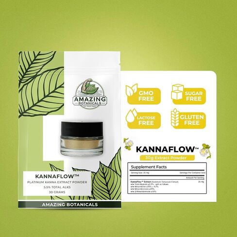 Lab Refined Sceletium Tortuosum Extract | 5.5% Active Alkaloid - 25mg per Serving - Includes a Convenient dosing Spoon for Effective dosing - (1 Gram) in Saudi Arabia