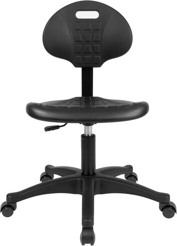 TAKE UR SEAT® Deluxe Polyurethane Lab Stool Chair, 5" Adjustable Table Height, Blue (Blade Wheels) in Kuwait