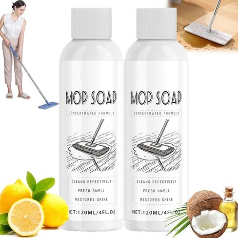 Gaukomzs Mop Soap Brazilian Waves, Highly Scented Mop Soap, Floor Cleaner For Mopping, Multi-purpose Cleaner Liquid (2, 120ML) in Saudi Arabia