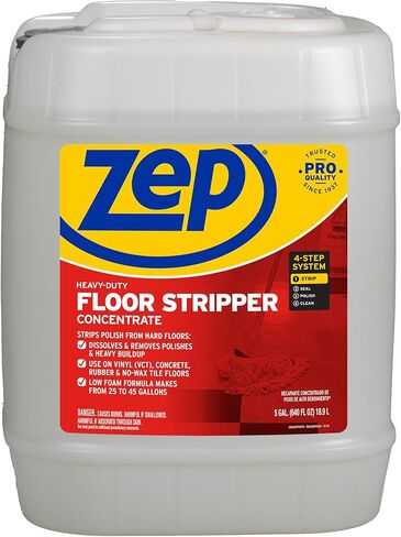 ZEP Heafty -Duty Floor Stripper Ammonia Free Concentrate - 1 جالون (حالة من 2) ECZULFFS1282 - تزيل صيغة الطوائف المنخفضة ، والتلميع ، والتراكم الثقيل على الأرضيات in Kuwait