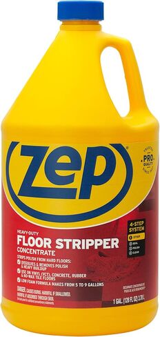 ZEP Heafty -Duty Floor Stripper Ammonia Free Concentrate - 1 جالون (حالة من 2) ECZULFFS1282 - تزيل صيغة الطوائف المنخفضة ، والتلميع ، والتراكم الثقيل على الأرضيات in Kuwait