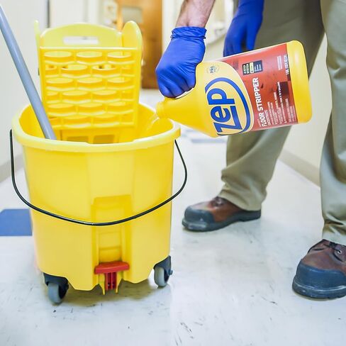 ZEP Heafty -Duty Floor Stripper Ammonia Free Concentrate - 1 جالون (حالة من 2) ECZULFFS1282 - تزيل صيغة الطوائف المنخفضة ، والتلميع ، والتراكم الثقيل على الأرضيات in Saudi Arabia
