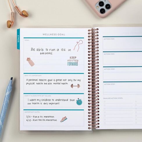 مستوحاة من Erin Condren Soar A5 Travel Journal ، Portable Vacation Planner & Travel Journal in One ، Soar Cover Design مع تخطيط داخلي للتخطيط الرحلة المنظم in Kuwait