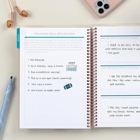مستوحاة من Erin Condren Soar A5 Travel Journal ، Portable Vacation Planner & Travel Journal in One ، Soar Cover Design مع تخطيط داخلي للتخطيط الرحلة المنظم in Kuwait