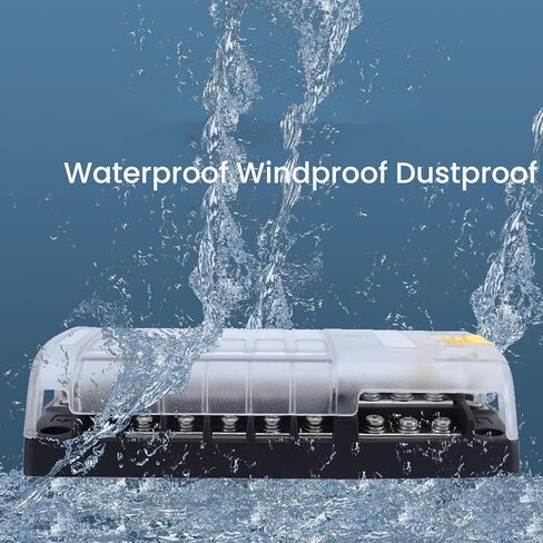 12 Way Marine Fuse Block مع مؤشر LED ، غطاء مقاوم للماء ومقاوم للرطوبة ، 12/24 فولت DC ، 30A لكل دائرة ، 100A لكل لوحة ، ATC/ATO Fuse ، PBT & PC ، in Kuwait