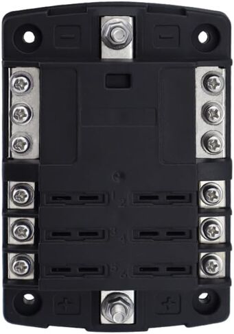 12 Way Marine Fuse Block مع مؤشر LED ، غطاء مقاوم للماء ومقاوم للرطوبة ، 12/24 فولت DC ، 30A لكل دائرة ، 100A لكل لوحة ، ATC/ATO Fuse ، PBT & PC ، in Kuwait