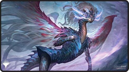 Ultra PRO - Tarkir Dragonstorm Teval, Arbiter of Virtue Black Stitched Playmat for Magic: The Gathering | Gaming Table Mat, Card Game Accessory, TCG Playmat, Tabletop Gaming Mat, TCG Game Mat in Saudi Arabia