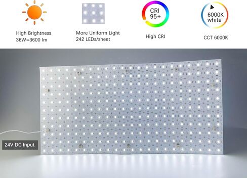 4 عبوات LED ورقة الإضاءة الخلفية 24V 36W 4000K أبيض ، 19.3x9.6 بوصة كل وحدة ، ورقة لوحة LED مرنة قابلة للخلاف للورقة الخلفية الحجر/الرخام/أونيكس/الكوارتز الجدران كونترتوبس in Saudi Arabia