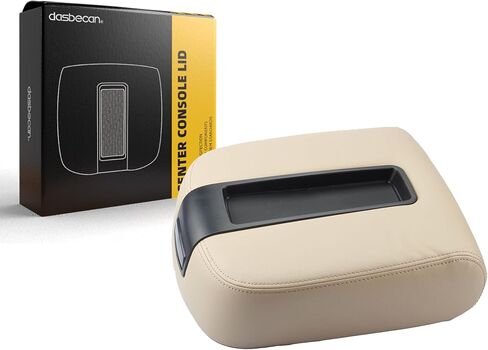 Dasbecan Center Console lid Armrest Cover Compatible with 2007-2014 Chevy Avalanche Silverado Suburban 1500 2500 GMC Yukon Sierra 2500HD 3500HD Armrest Center Console Cover Lid Kit 15217111(Black) in Saudi Arabia