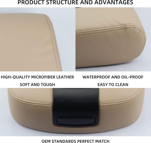 Dasbecan Center Console lid Armrest Cover Compatible with 2007-2014 Chevy Avalanche Silverado Suburban 1500 2500 GMC Yukon Sierra 2500HD 3500HD Armrest Center Console Cover Lid Kit 15217111(Black) in Saudi Arabia