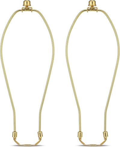 Lamp Harp 8 Inch, 2 Set [Heavy Duty] Lamp Harp Holder with Lamps Finial Caps and 3/8 Standard Saddle + E26 Light Base for Table and Floor Lamps (Silver) in Kuwait