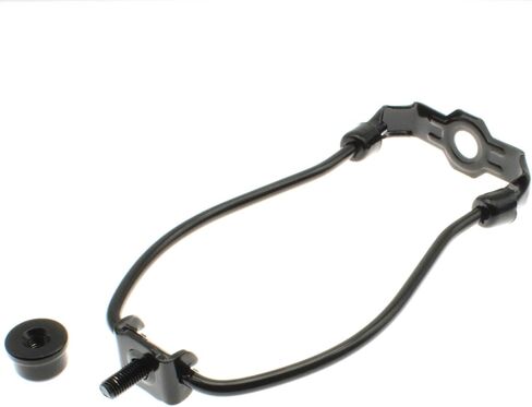 6 inch Lamp Shade Harp Holder Kit Heavy Duty Horn Frame Lampshade Bracket with Solid lamp Finial Cap for Table and Floor Lamps [FDXGYH，Black] in Kuwait