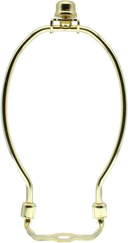6 inch Lamp Shade Harp Holder Kit Heavy Duty Horn Frame Lampshade Bracket with Solid lamp Finial Cap for Table and Floor Lamps [FDXGYH，Black] in Kuwait