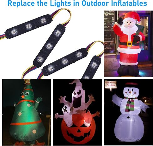 LED Window Lights LED MODULES LED HARROPRONT LIGHT LIGHT LIGHT BUSINESS TIVERATION LIGHTS LIGHTS SIGHTS Business Store Light 12V 5050 100ft RGB (10 عبوات) in Kuwait