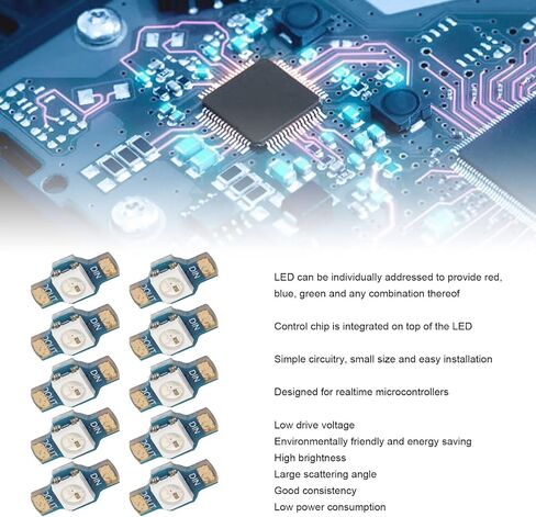 10Pcs WS2812 RGB LED Module High Brightness Energy Saving Lightweight Light for 5V LEDs Modules in Saudi Arabia