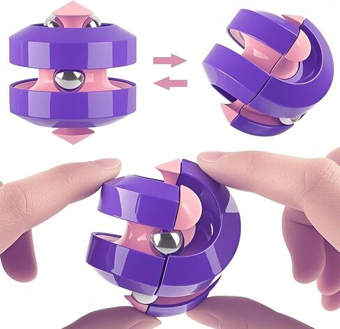 4PCS Gear Ball 3D Printed Spin Ball or Cube Fidget Toy, 2.6 Inch Gear Sphere Fidget Toy,Fidget Gear Sphere Toy for Stress and Anxiety Relief, Gear Sphere Desk Toy for Adults & Kids in Kuwait