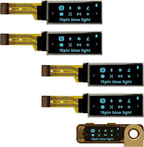 6PCS OLED LCD Display Module, 0.91" 4 Wire SPI Serial OLED Screen Driver,128x32 3.3V ~ 4.2V for Ledger Nano S in Kuwait
