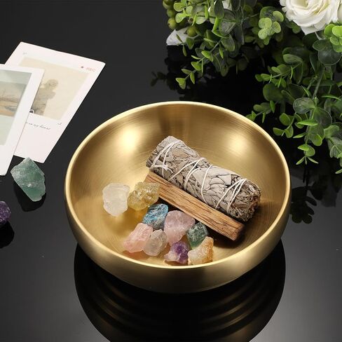 Key Bowl for Entryway Table Decorative Key Dish for Organizing Tabletop Catch All Bowl Gold Fruit Bowl for Kitchen Counter, Coffee Table,7.1 Inches in Kuwait