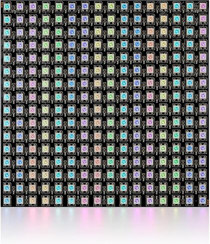 مصفوفة Sezo LED WS2812B RGB 5050SMD 16x16 256 بكسل مرنة رقمية مرنة بشكل فردي لـ Arduino LED صورة الشاشة المبرمجة الكاملة للإضاءة اللونية DC5V in Kuwait