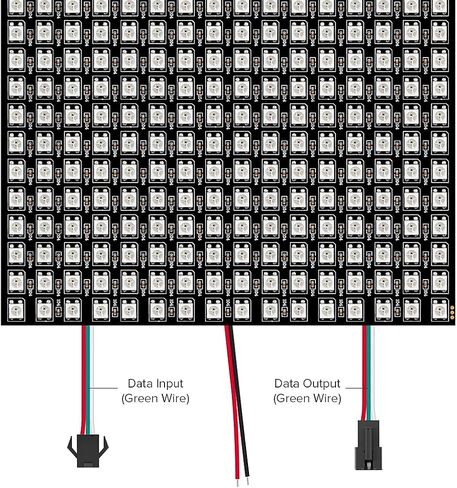مصفوفة Sezo LED WS2812B RGB 5050SMD 16x16 256 بكسل مرنة رقمية مرنة بشكل فردي لـ Arduino LED صورة الشاشة المبرمجة الكاملة للإضاءة اللونية DC5V in Kuwait