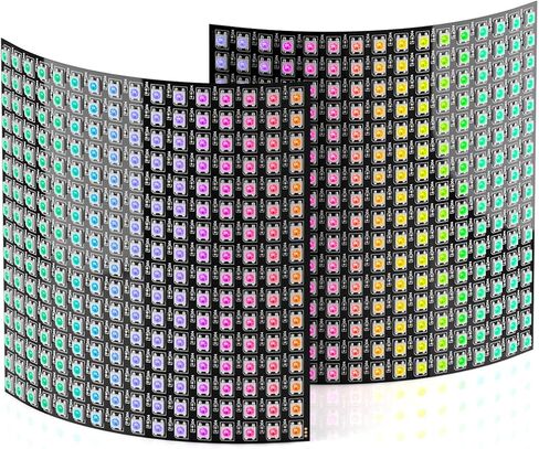 مصفوفة Sezo LED WS2812B RGB 5050SMD 16x16 256 بكسل مرنة رقمية مرنة بشكل فردي لـ Arduino LED صورة الشاشة المبرمجة الكاملة للإضاءة اللونية DC5V in Kuwait