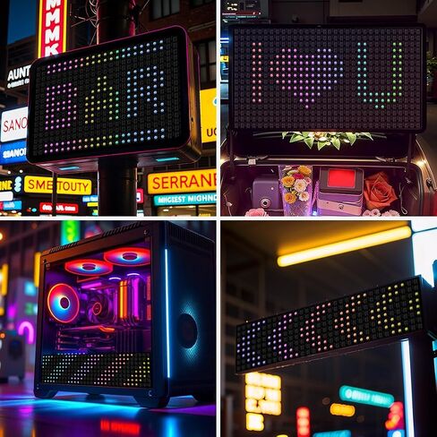 SEZO LED Matrix WS2812B RGB 5050SMD 16x16 256 Pixels Digital Flexible Individually Addressable for Arduino LED Programmed Screen Image Full Color Lighting DC5V in Saudi Arabia