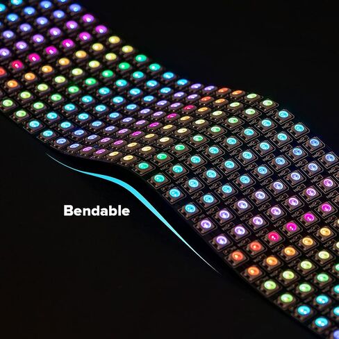SEZO LED Matrix WS2812B RGB 5050SMD 16x16 256 Pixels Digital Flexible Individually Addressable for Arduino LED Programmed Screen Image Full Color Lighting DC5V in Saudi Arabia