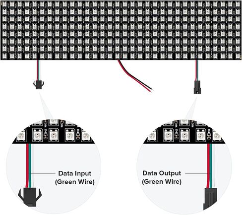 مصفوفة Sezo LED WS2812B RGB 5050SMD 16x16 256 بكسل مرنة رقمية مرنة بشكل فردي لـ Arduino LED صورة الشاشة المبرمجة الكاملة للإضاءة اللونية DC5V in Kuwait