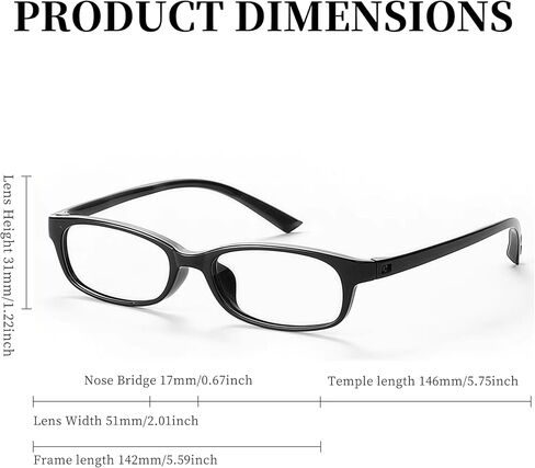 Rectangle Fake Glasses Blue Light Office-siren Glasses for Women Glasses Frame Non Prescription Fashion Accessories in Kuwait