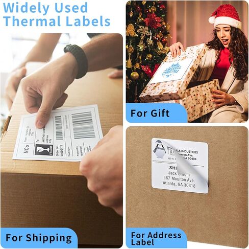 Direct Thermal Label-Shipping Label 4x6-NefLaca Thermal Printer Sticker 4"x6",Compatible with Rollo,Nelko,Zebra. MUNBYN Printer(Pack of 500 Labels) in Kuwait