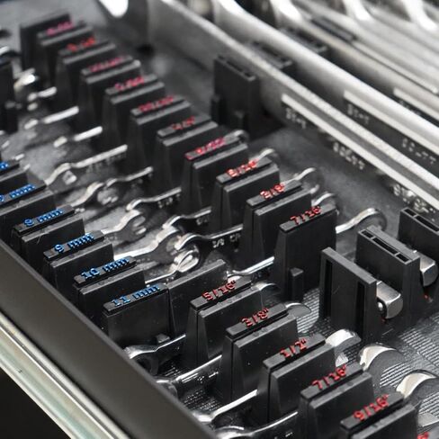 Toolbox Widget Metric Wrench Size Labels (4mm–26mm) – 27 Modular Inserts for Vertical Wrench Organizers in Saudi Arabia