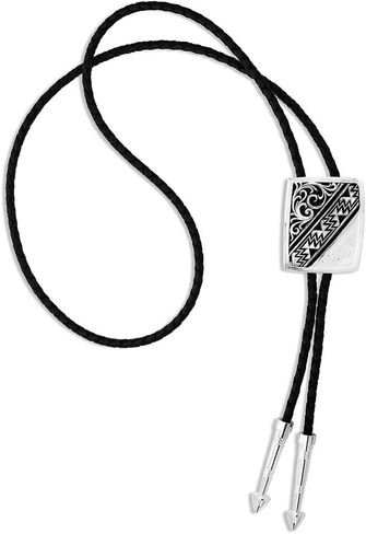 Montana Silversmiths Longhorn Bright Cut Engraved Western Bolo Tie in Saudi Arabia