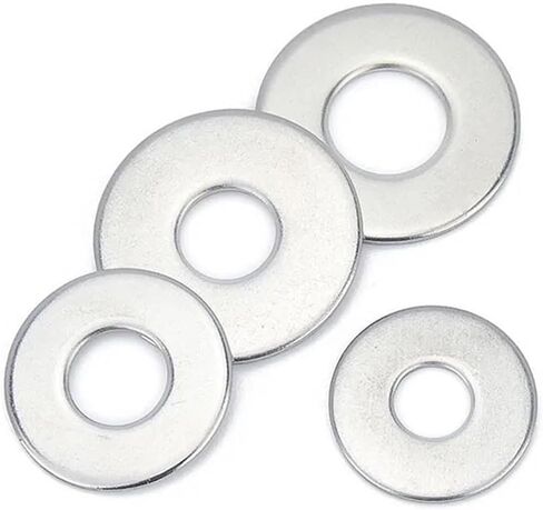M2.5 M3 M3.5 M4 M5 M6 M8 M10 M12 M14 M16 A2 304 Stainless Steel Large Size Flat Washer Plain Gasket 1/100Pcs(25pcs M6) in Saudi Arabia