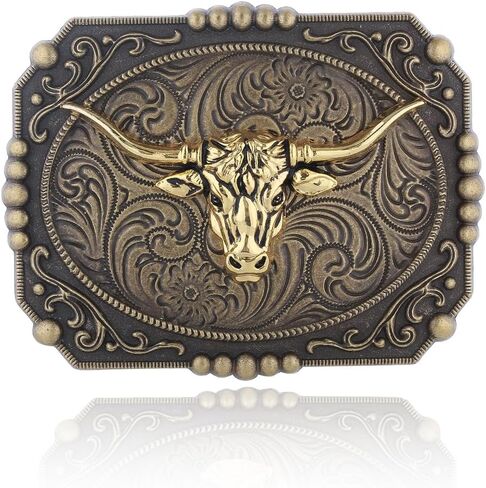 HUABOLA CALYN Long Horn Bull Western Belt Buckle in Saudi Arabia