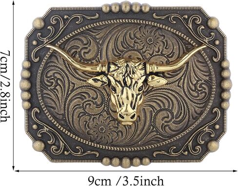 HUABOLA CALYN Long Horn Bull Western Belt Buckle in Saudi Arabia