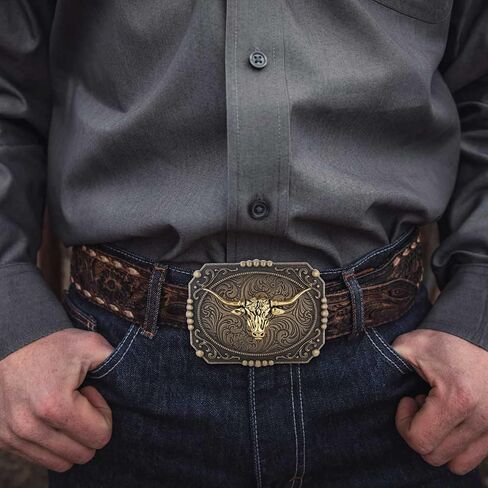 HUABOLA CALYN Long Horn Bull Western Belt Buckle in Saudi Arabia