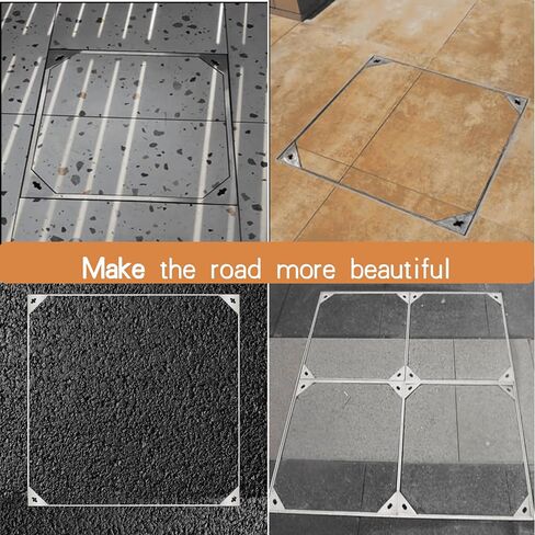 Stainless Steel Manhole Cover and Frame 28x28, B Class Square Septic Tank Lid with Base, Invisible Sewage Basin Cover, Heavy Duty Metal Inspection Lid for Driveway, Yard (27.6X 27.6) in Kuwait