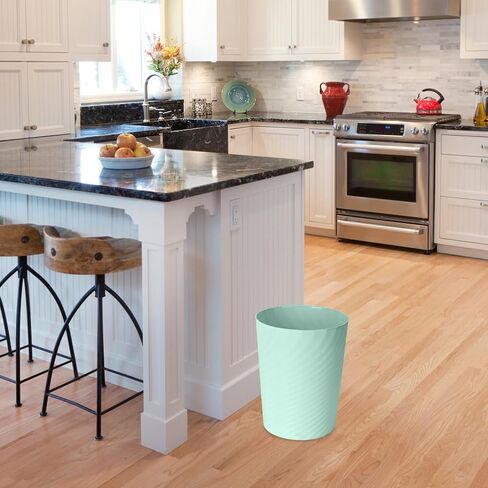 Small Plastic Trash Can - 2 Gallon - Light Green - Wastebasket Garbage Can Container in Saudi Arabia