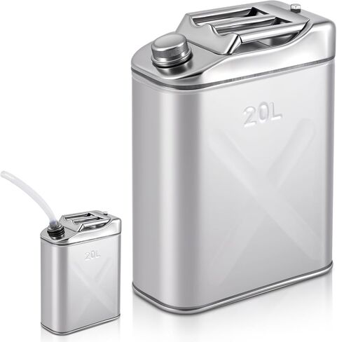 Blulu 1 Pcs 20-qt (5 Gallon) Stainless Cooking Oil Storage Can 13. 6 x 6. 7 x 18. 5 Commercial Grade 304 Food Safety Oil Distributor for Kitchens Restaurants Food Trucks in Saudi Arabia