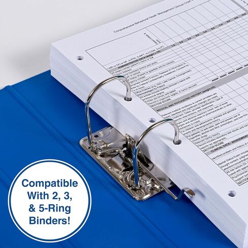 PrintWorks Professional Pre Punched Paper, 5 Hole Punch Left For 2 Ring & 3 Ring Binders & Side Fastener File Folders, 8.5 x 11, 20 lb., 500 Sheets (04340), White, 5-Hole Left Punched in Saudi Arabia