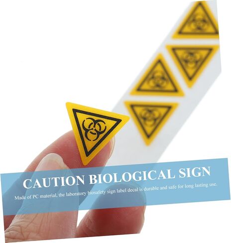 Cabilock 5pcs Warning Decals for Laboratory Safety Strong Adhesive Marking Stickers Printing Caution Signs for Equipment Use in Saudi Arabia
