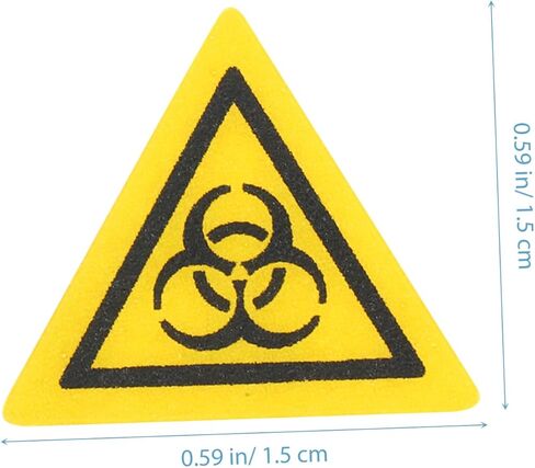 Cabilock 5pcs Warning Decals for Laboratory Safety Strong Adhesive Marking Stickers Printing Caution Signs for Equipment Use in Saudi Arabia